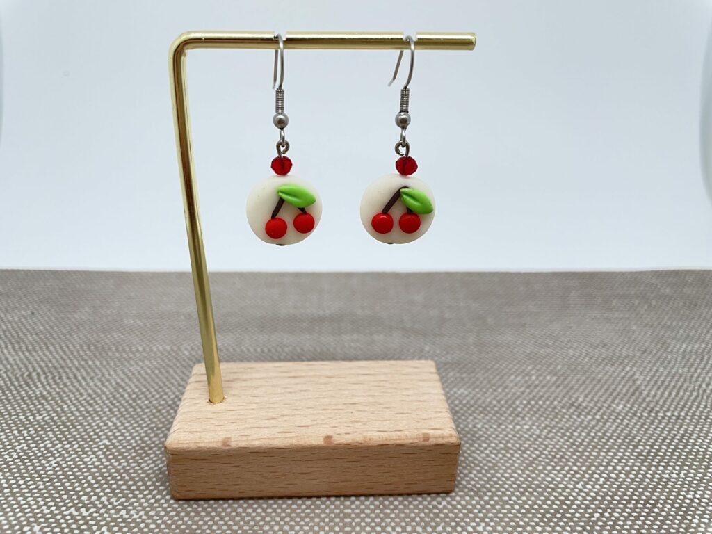 Boucles d’oreilles cerises phosphorescente