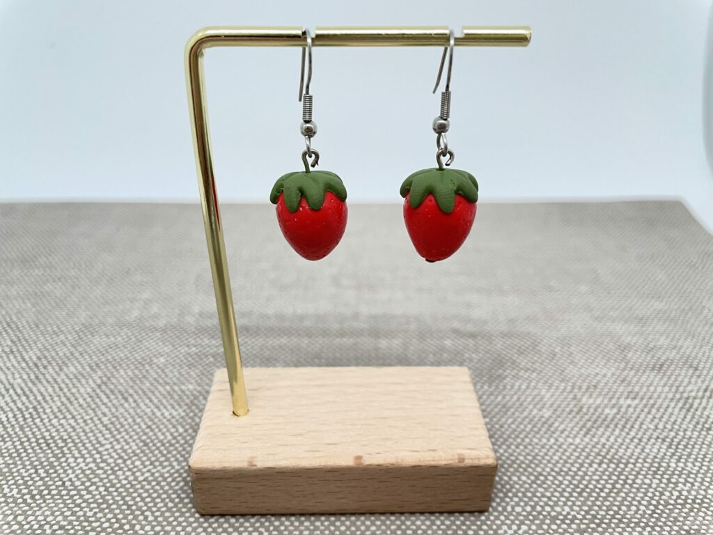 Boucles d'oreilles fraises