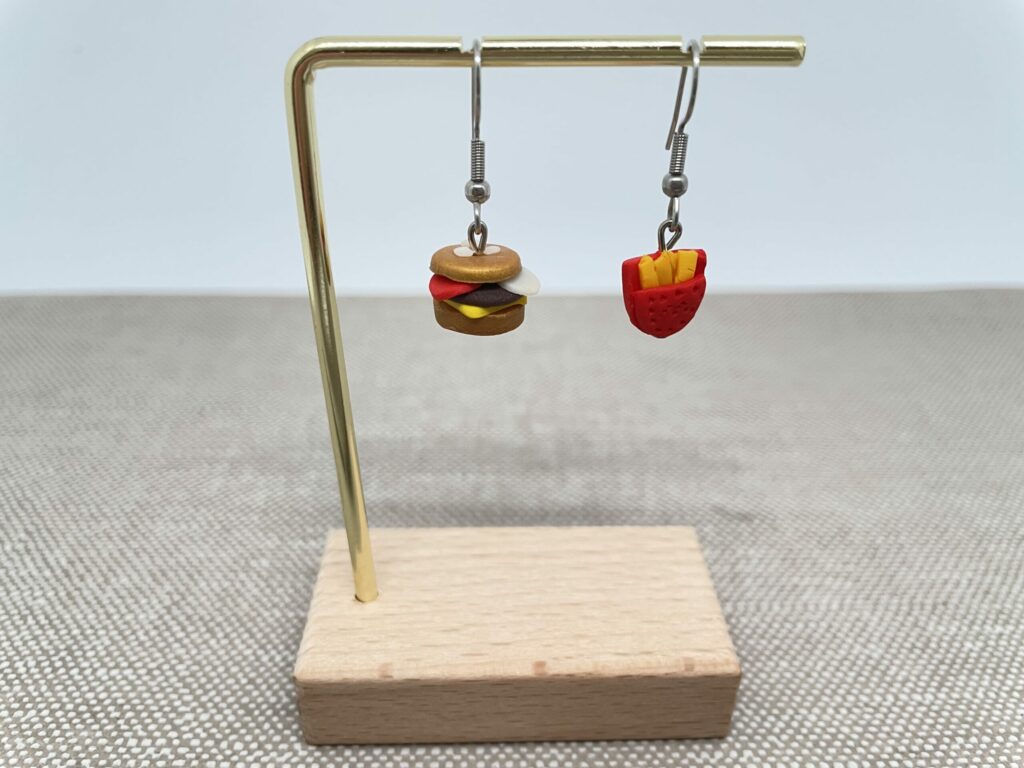 Boucles d’oreilles hamburger frites