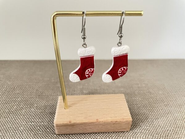 Boucles d’oreilles bottes de noël