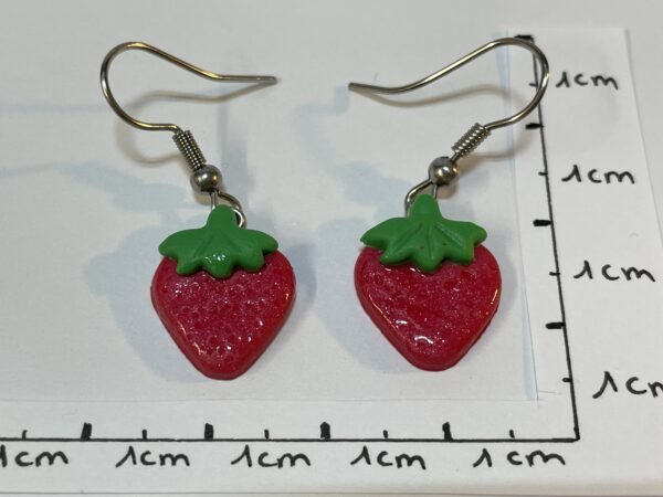 Boucles d'oreilles fraises