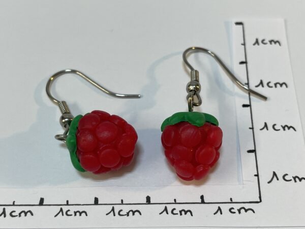 Boucles d’oreilles framboises