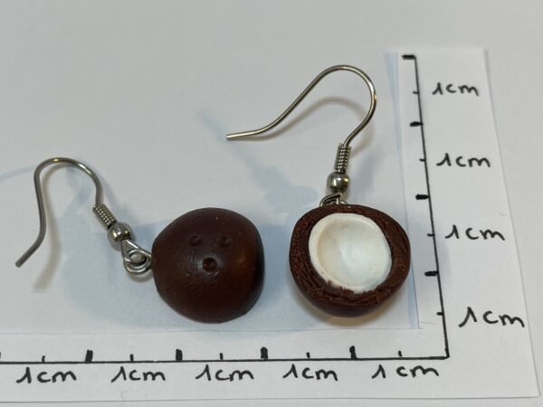 Boucles d’oreilles noix de cocos