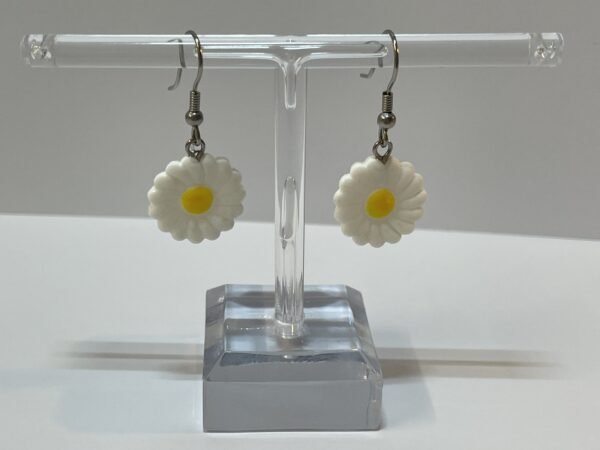 Boucles d’oreilles marguerite ronde