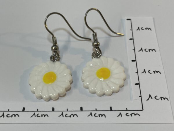 Boucles d’oreilles marguerite ronde