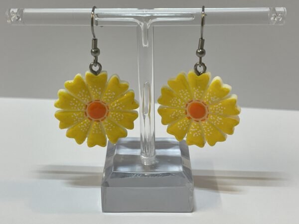 Boucles d’oreilles fleurs jaune