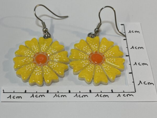 Boucles d’oreilles marguerite jaune