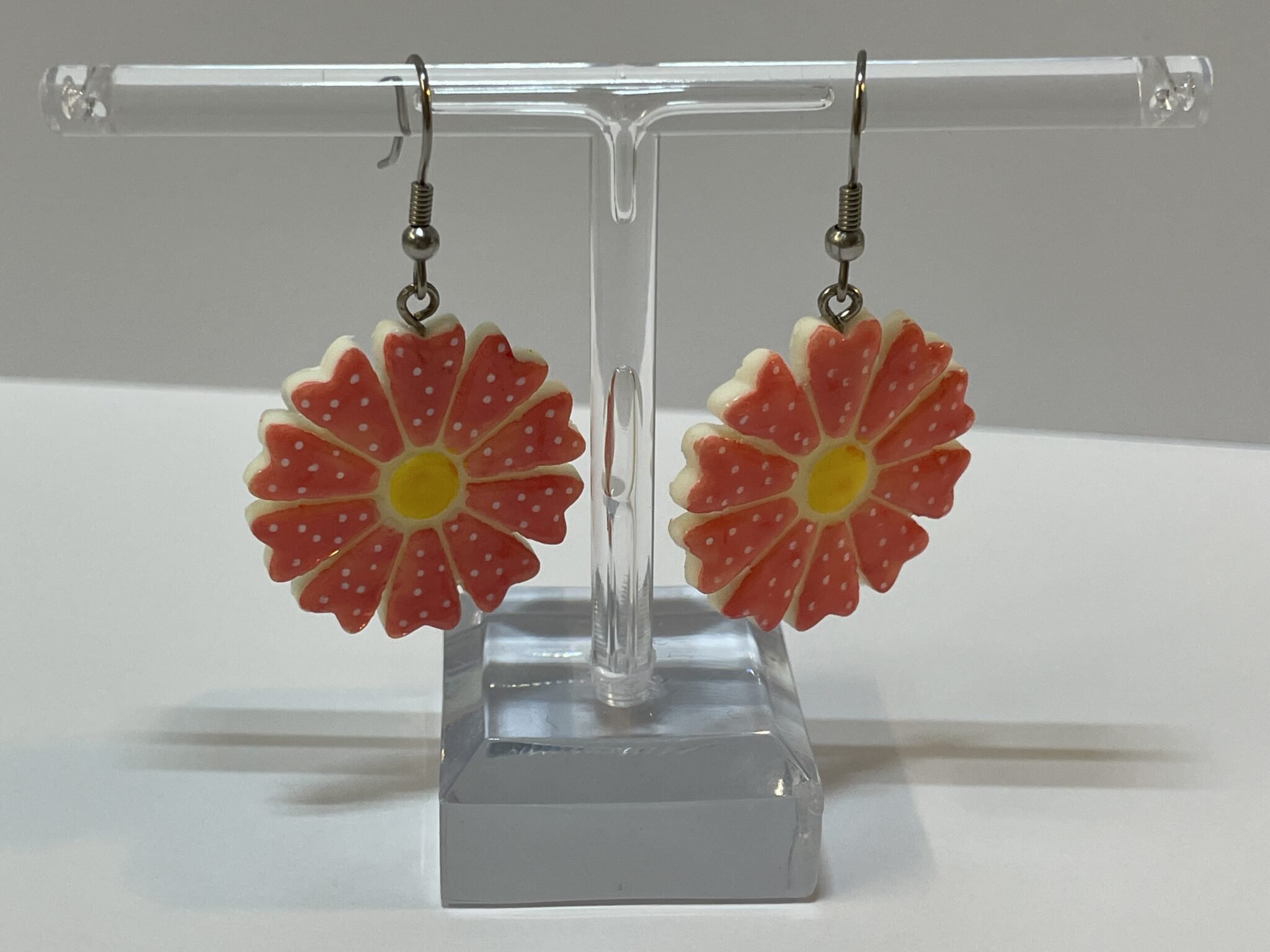 Boucles d’oreilles fleurs rose