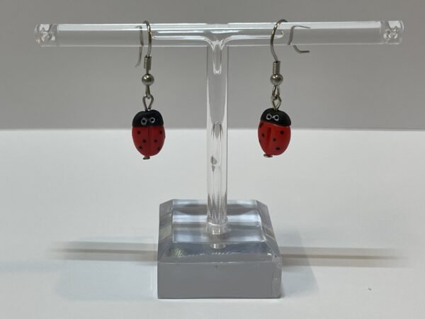 Boucles d’oreilles coccinelles