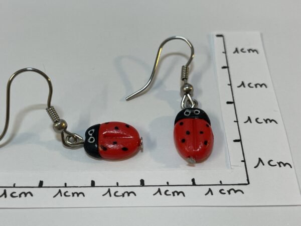 Boucles d’oreilles coccinelles – Image 2