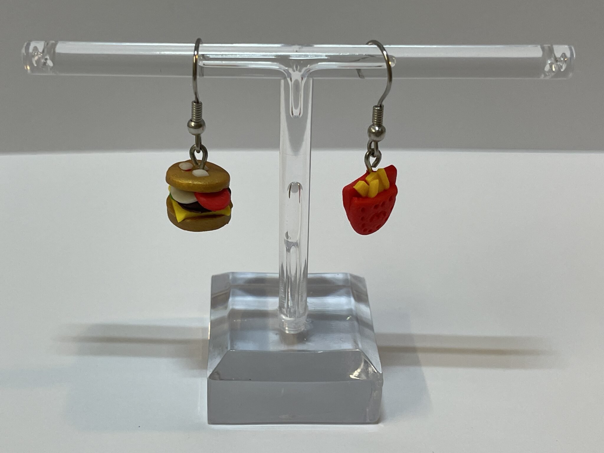 Boucles d’oreilles hamburger frites