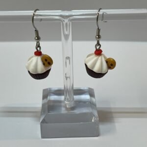 Boucles d’oreilles cupcake vanille cookie