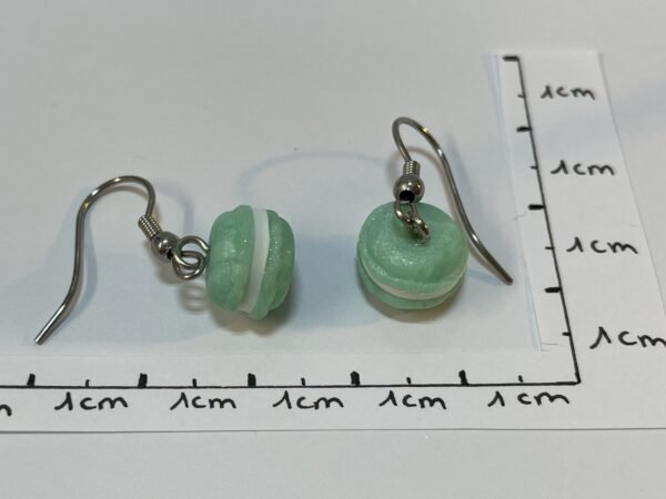 Boucles d'oreilles macarons vert