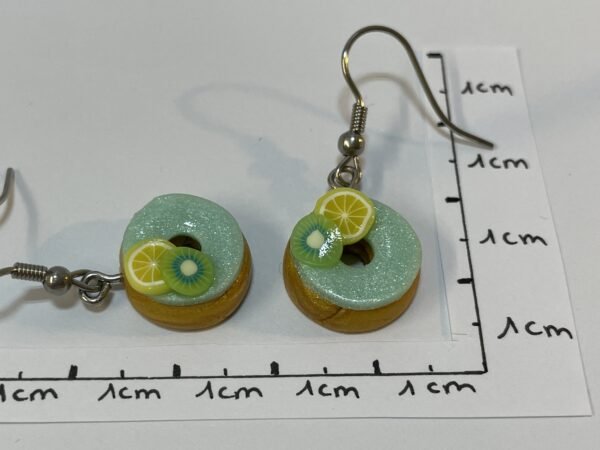 Boucles d’oreilles donuts kiwis