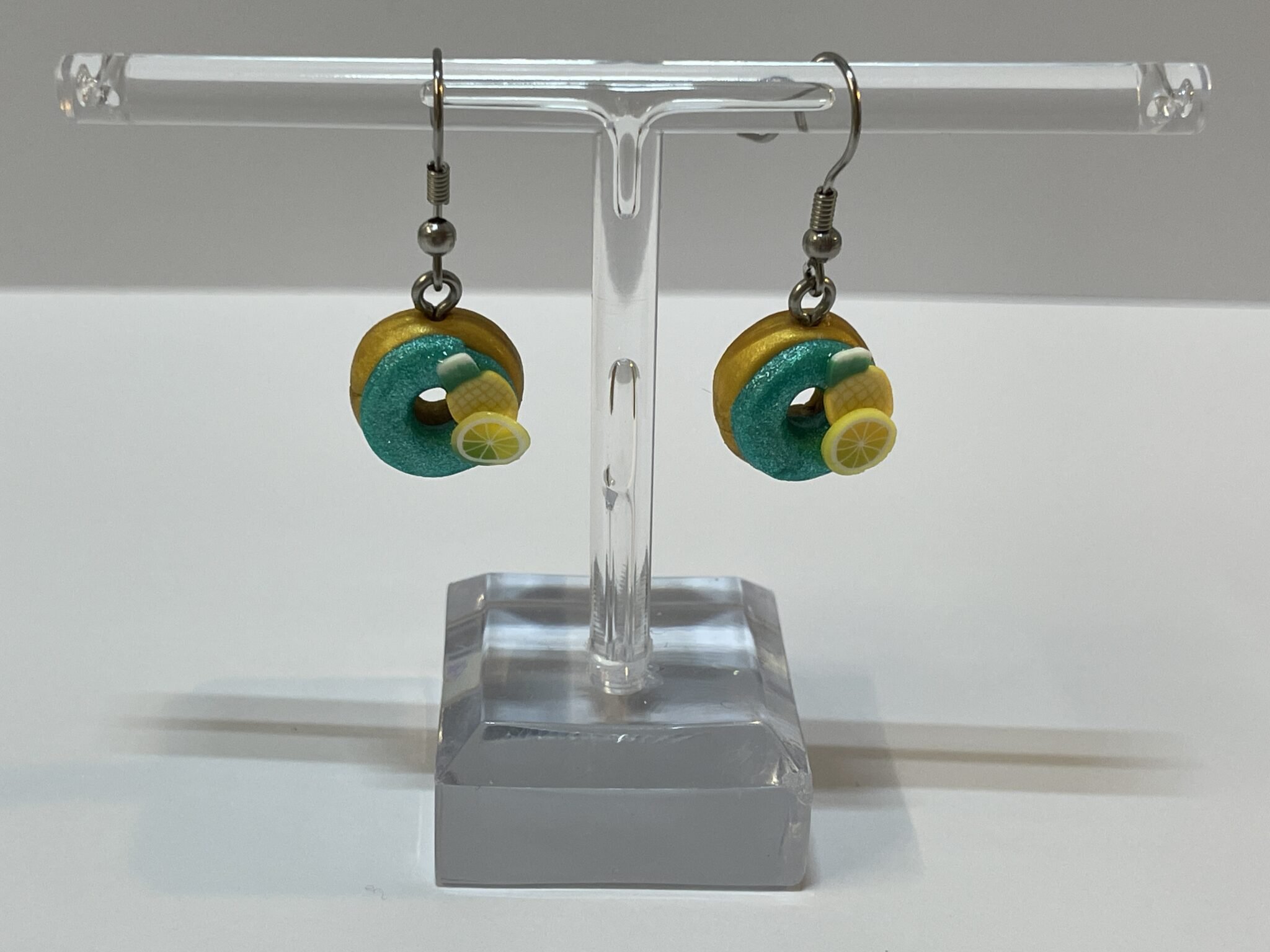 Boucles d’oreilles donuts citron