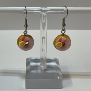 Boucles d’oreilles donuts fraise