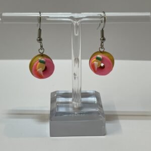 Boucles d’oreilles donuts roses ananas