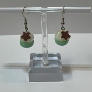 Boucles d’oreilles cupcake chocolat coco