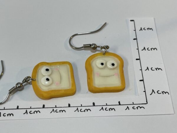 Boucles d'oreilles brioches kawaï phosphorescentes