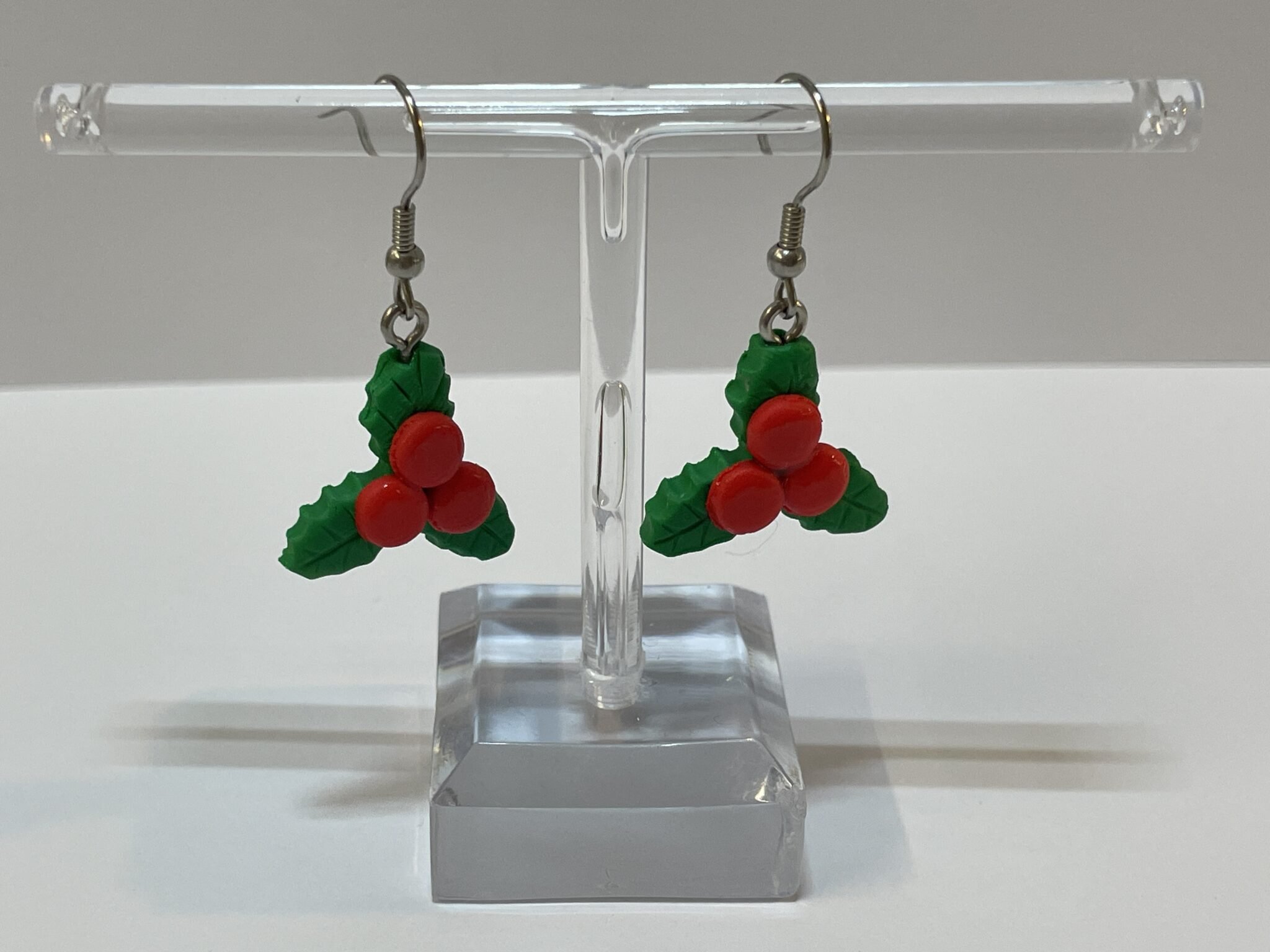 Boucles d’oreilles houx