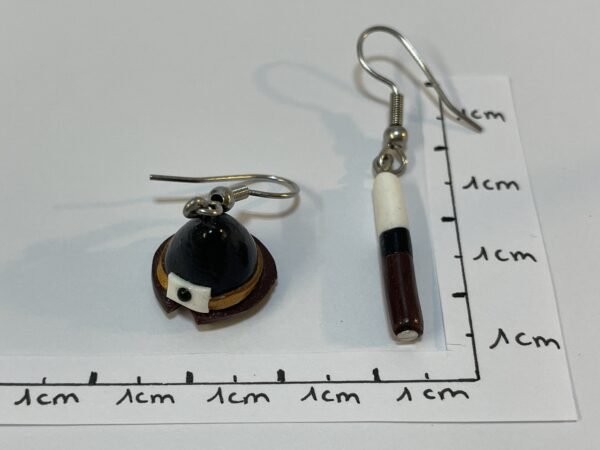 Boucles d'oreilles baguette magique & son chapeau