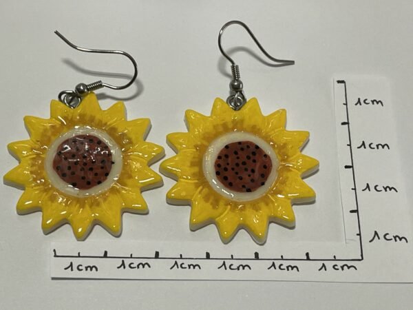 Boucles d'oreilles tournesols